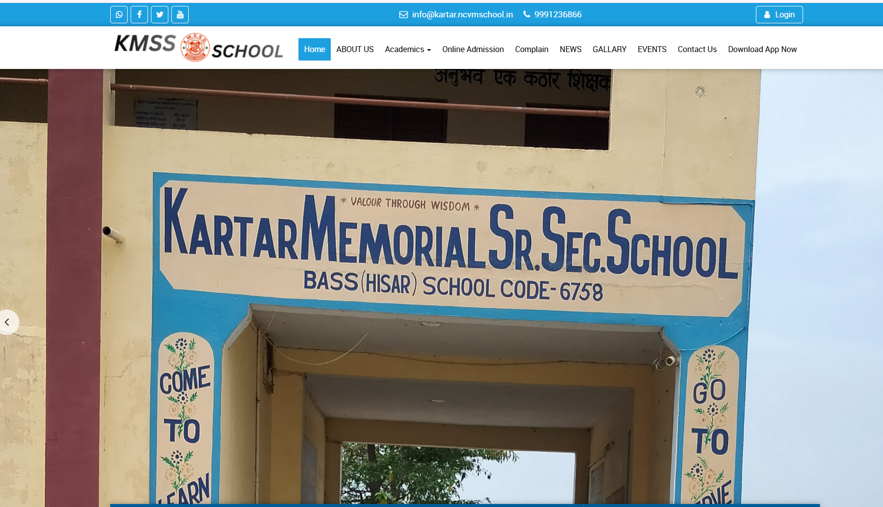 School ERP dashboard screenshot